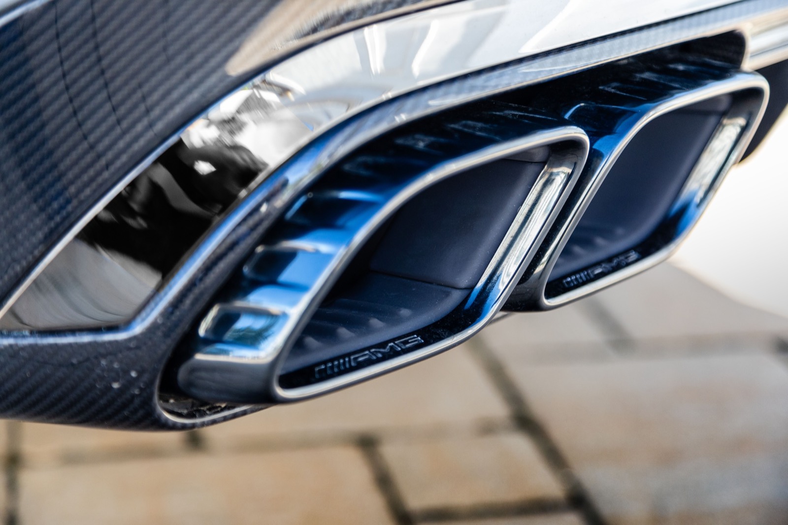 Quad exhaust and carbon diffuser, Mercedes-AMG