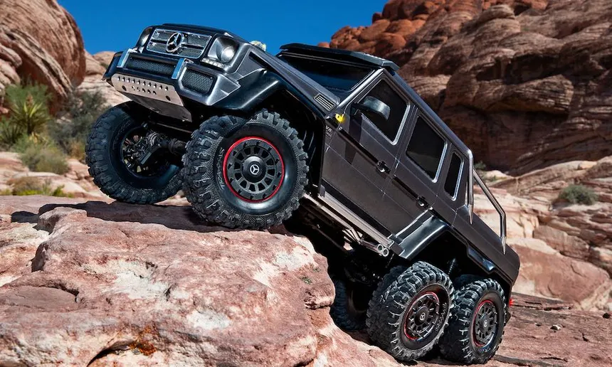 Mercedes-AMG G63 6x6 on desert rock